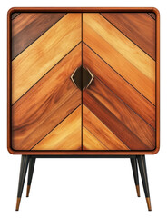 Wall Mural - PNG Modern cabinet furniture mid-century pattern.