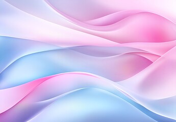 Poster - A beautiful abstract design displaying smooth waves in pink and blue hues, creating a serene and calming effect perfect for backgrounds, artistic projects or digital media.
