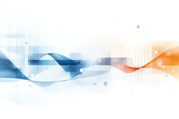 Poster - Abstract waves of blue and orange create a modern and dynamic design. Ideal for backgrounds, presentations, and creative projects that require a touch of elegance and fluidity.