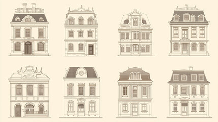 Wall Mural - set of buildings in 