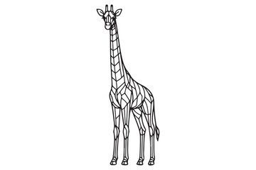  Giraffe Line drawing