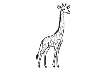  Giraffe Line drawing