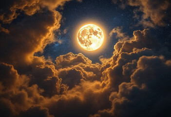Naklejka na meble Moonlight wallpaper. full moon background