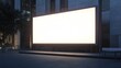 © Masque - Large blank billboard mockup for advertising in an urban setting.
