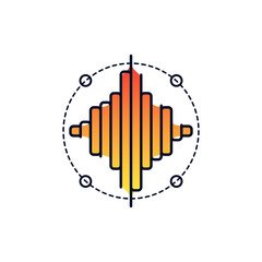 Poster - Heat map vector icon. Sound icon. Vector illustration. Ecology vector icon.
