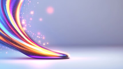 Poster - Abstract Colorful Light Wave Background