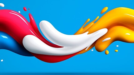 Poster - Abstract Colorful Paint Splashes