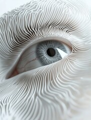 Aufkleber - Close up view of a human eye showcasing intricate details and unique textures on the surface. Generative AI
