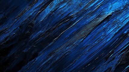 Poster - Abstract dark blue and black paint texture with diagonal brush strokes.