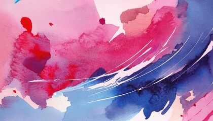 Poster - Vibrant Watercolor Abstraction Swirling Colors and Textures in a HandPainted Masterpiece from