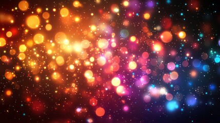 Poster - Abstract colorful bokeh lights background. (1)