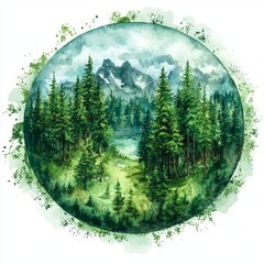 Wall Mural - Depiction of eco-friendly and ecological principles