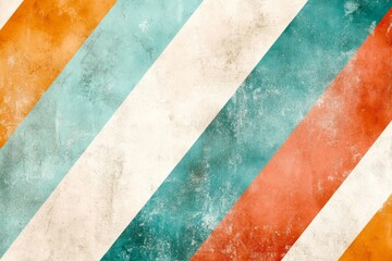 Aufkleber - A clean wallpaper design with diagonal stripes in muted earth tones, giving a subtle yet stylish retro vibe
