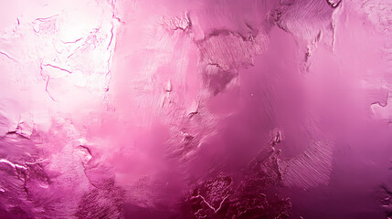 Wall Mural - pink foil metallic wall with glowing shiny light, abstract texture background blank empty with copy 