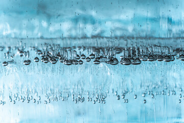 Wall Mural - Glacier Iceland special ice winter frozen thick old ice melt global warming bubbles frost