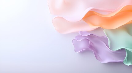 Poster - Colorful piece of fabric with a white background