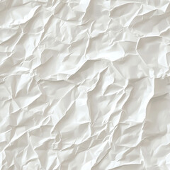 Poster - Crumpled white paper texture with a wrinkled pattern