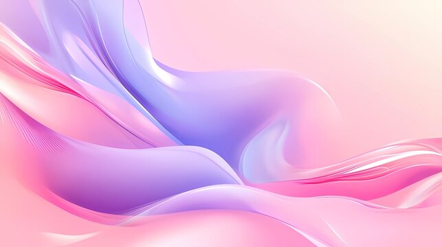 soft pink abstract swirling waves Gradient background. Valentine's Day. Banner design with copy space. 