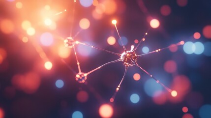 Poster - Neural Network, Brain Activity, Synapses Firing, Neurons Connections, Scientific Background