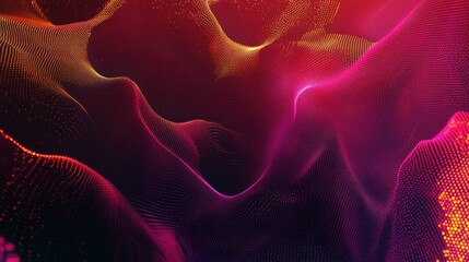 Poster - Abstract Red and Yellow Waves