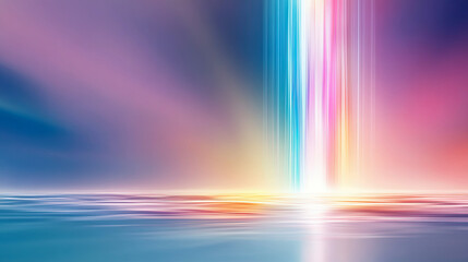 Aufkleber - Ray of Light Piercing Soft Clouds Over a Serene Gradient Sky at Dusk