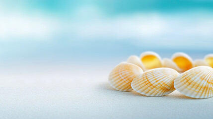 Poster - Delicate Shell Necklace Arranged in Circular Pattern Reflecting Coastal Elegance