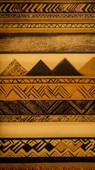Aufkleber - Exploring the Beauty of Tapa Patterns With Earthy Tones on a Bright Canvas