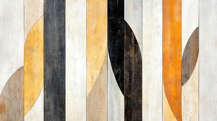 Poster - Bold Earth Tones and Polynesian Tapa Patterns Merge on a Clean White Canvas