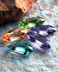 Poster - Discovering the Beauty of Montana Sapphires in Vibrant Colors and Shapes