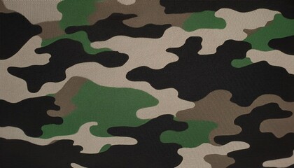 Camouflage Pattern: A Detailed Close-Up of Military-Style Fabric