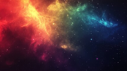 Wall Mural - Cosmic Nebula in Vivid Hues