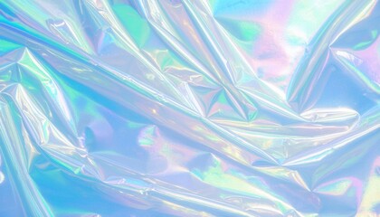 Wall Mural - holographic iridescent pastel blue texture background