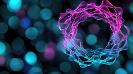 Poster - Dynamic colorful wave patterns abstract art digital design vibrant background visual presentation contemporary concept