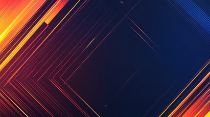 Leinwandbilder - Abstract digital design with glowing grid lines and vibrant colors, leaving room for text or branding.