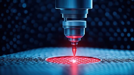 Poster - High-Tech Laser Cutting Technology on Modern Industrial Surface