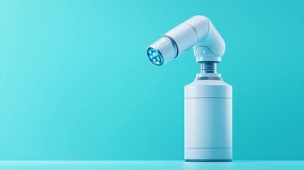 Poster - Robot Arm with Light Source on Minimalist Background
