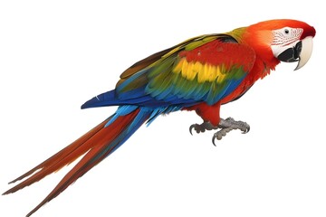 Macaw Isolated on White Background.