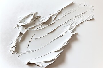 Poster - Fluid Swirl of White Paint Creating an Abstract Artistic Form : Generative AI