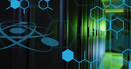 Poster - Image of scientific data processing over computer servers