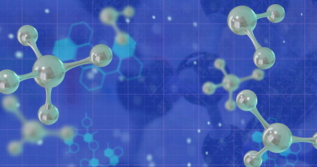 Poster - Image of floating molecules and data processing
