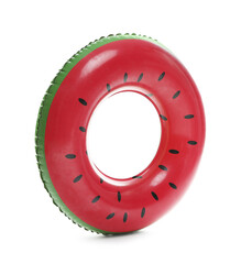 Wall Mural - inflatable ring with watermelon pattern isolated on white