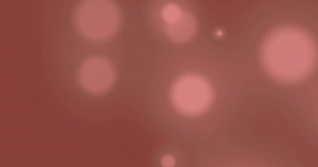 Poster - Image of glowing light spots moving over brown background