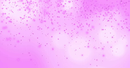 Poster - Image of glowing light spots moving over pink background