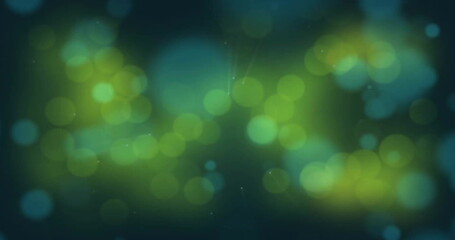 Poster - Image of glowing light spots over black background
