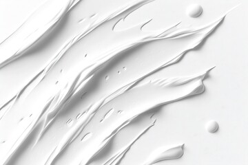 Poster - Artistic white texture with dynamic flowing waves and smooth minimalist background : Generative AI