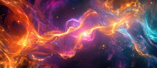 Poster - Cosmic Dance of Light and Color