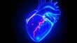 © Mason - neon color digital rendering of a human heart
