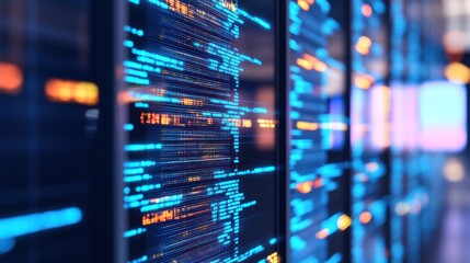 Poster - Glowing Lines of Code: A Digital Landscape