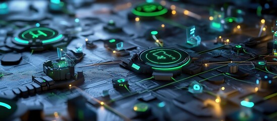 Poster - abstract futuristic technology design