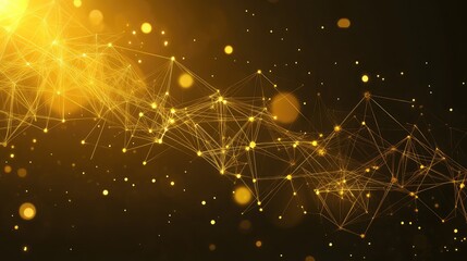 Poster - Elegant futuristic gradient with glowing pathways and geometric grids, symbolizing connectivity and progress.